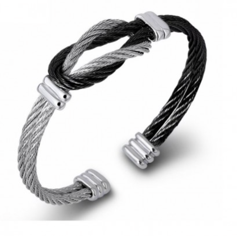 Cable Hematite Bracelet