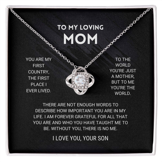 Mom Love Knot Necklace From Son